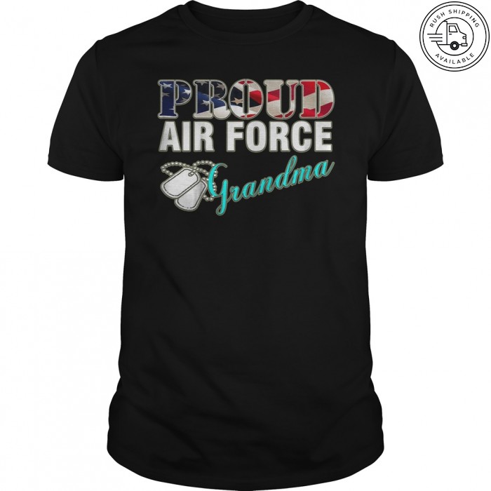 Proud Air Force Grandma With American Flag T-Shirt Veteran Day - Hoodie
